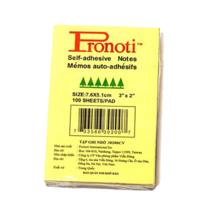 Giay note vang 3x2 Pronoti an loc viet