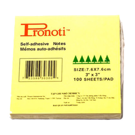 Giay note vang 3x3 Pronoti an loc viet